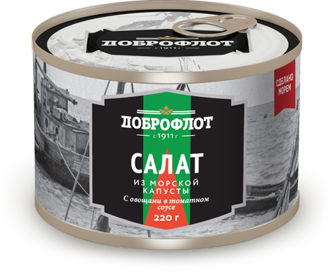 Салат из морской капусты с овощами в томатном соусея